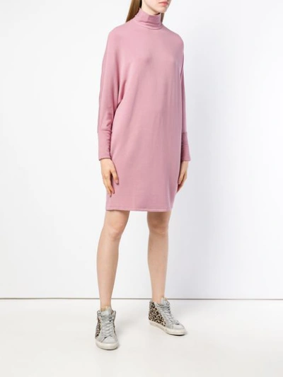 Shop Majestic Filatures Turtleneck Dress - Pink