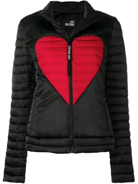 Love Moschino Heart Print Padded Jacket 