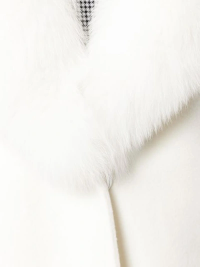 Shop Herno Fur Coat - White