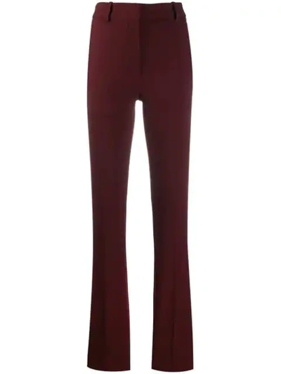 VICTORIA BECKHAM BOOTCUT TROUSERS - 红色