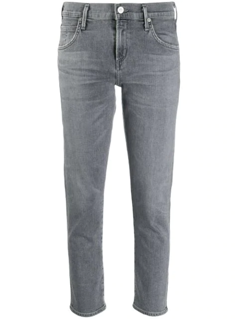 Citizens Of Humanity Elsa Cropped Jeans In Grey | ModeSens