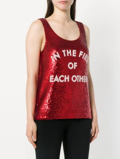 Shop Each X Other Sequinned Tank Top - Red