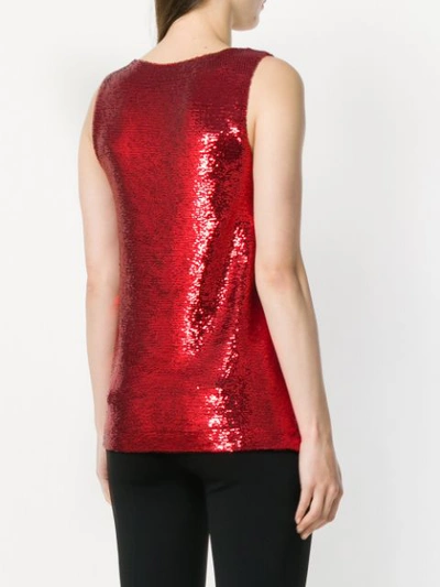 Shop Each X Other Sequinned Tank Top - Red