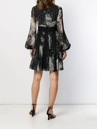 Shop Giambattista Valli Short Printed Dress In Black