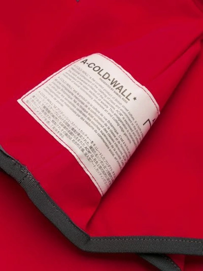 Shop A-cold-wall* Slit Shoulder Crop Top In Red