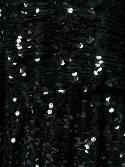 Shop Msgm Sequins Short Dress In Black