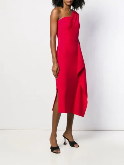 Shop Roland Mouret Rivoli Dress In Red