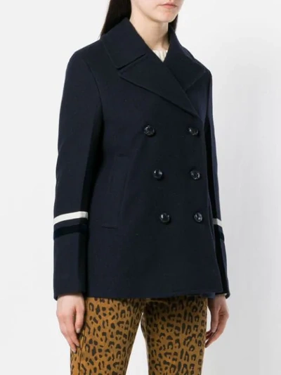 Shop The Gigi Double-breasted Fitted Coat - Blue