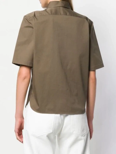 Shop Theory Collared Shirt In Green