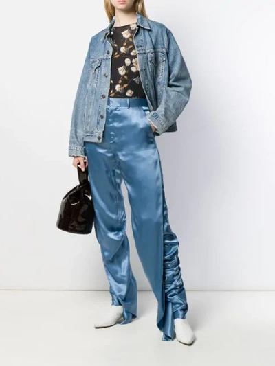 Shop Y/project Gathered Trousers In Blue