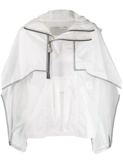 Shop A-cold-wall* Hooded Cape Jacket In White