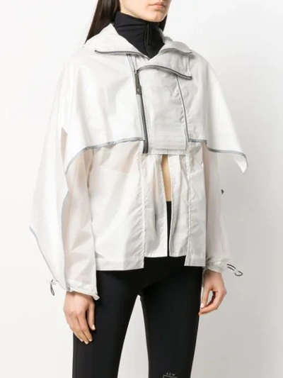 Shop A-cold-wall* Hooded Cape Jacket In White