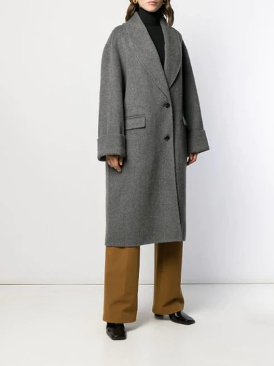 Shop Joseph Oversized Single Breasted Coat In Grey