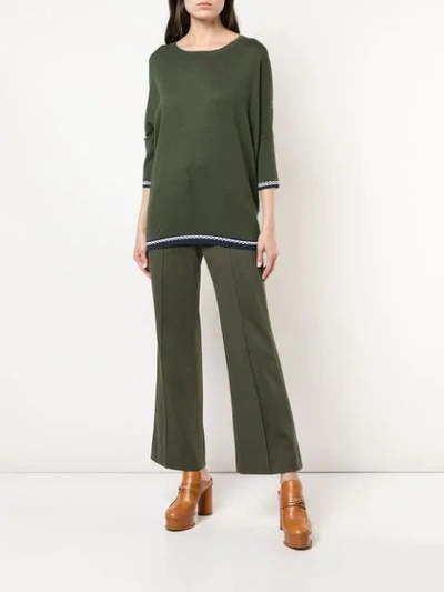 Shop Derek Lam Multi-fabric Printed Top In Green