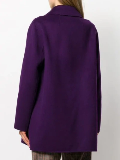 Shop Theory Boxy Fit Coat In H13 Plum
