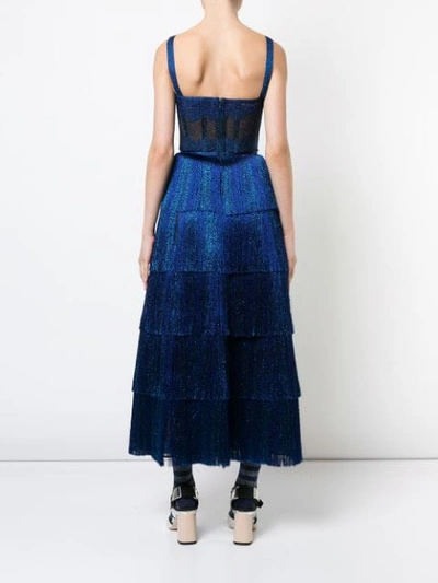 Shop Missoni Lurex Bustier Maxi Dress - Blue