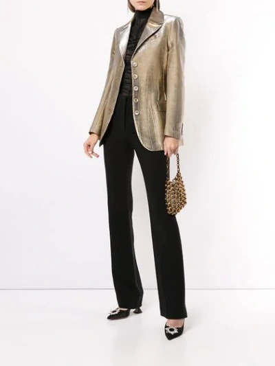 Shop Racil Mitch Curtis Blazer In Gold