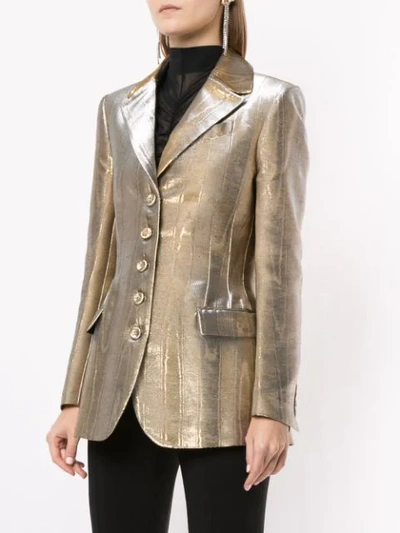 Shop Racil Mitch Curtis Blazer In Gold