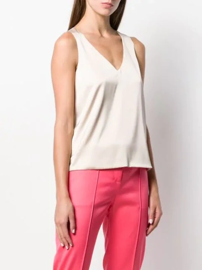 Shop Styland V-neck Tank Top In Neutrals