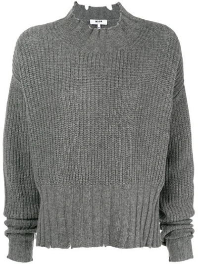受賞店舗 MSGM ribbed-knit Sweatshirt Highneckknit - トップス