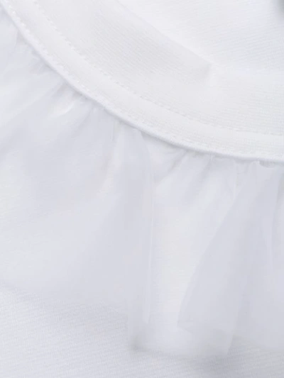 Shop Comme Des Garçons Ruffle Trim T-shirt In White