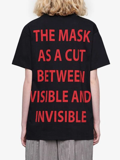 Shop Gucci Manifesto Oversized T-shirt In Black