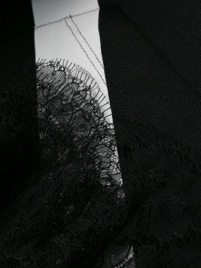 Shop Valentino Vltn Lace-trimmed Sweatshirt Dress In Black
