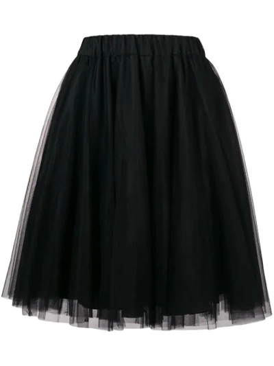 Shop P.a.r.o.s.h . Tulle Pleated Skirt - Black