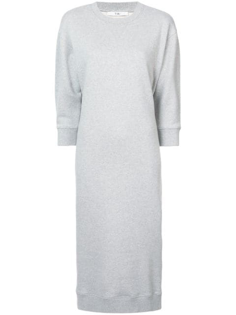 tibi open back sweatshirt dress