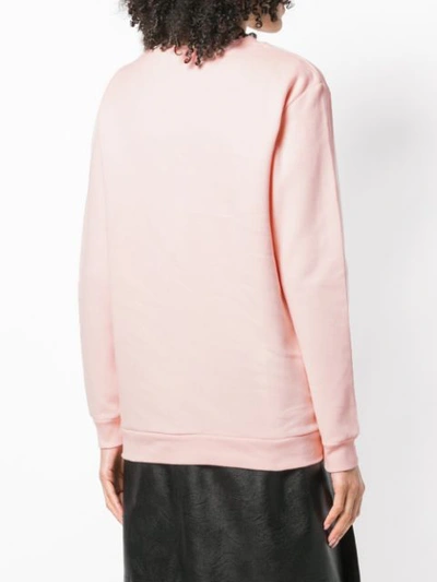 Shop Ck Jeans Calvin Klein Jeans Crew-neck Logo Sweatshirt - Pink