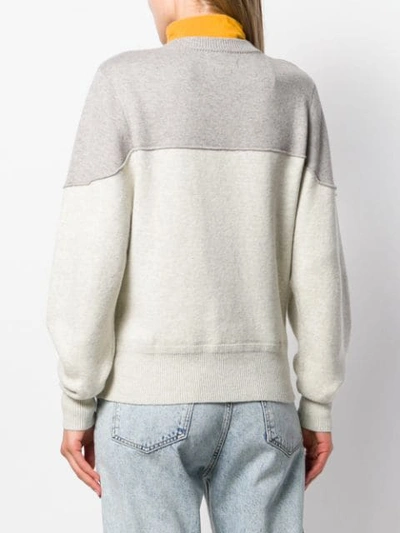 Shop Isabel Marant Étoile Two Tone Pullover In 02my Medium Grey