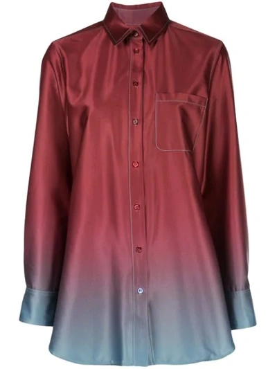 Shop Sies Marjan Dip-dye Shirt In Red