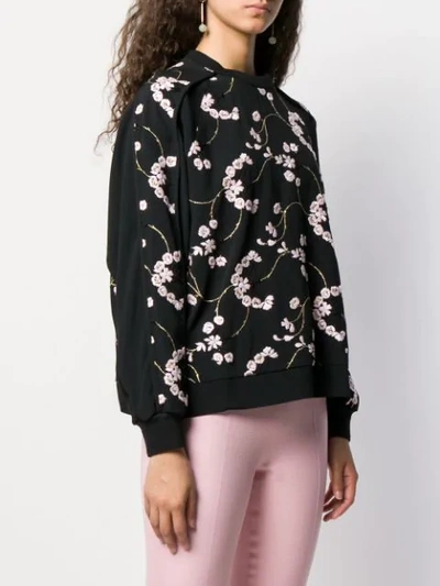 Shop Giambattista Valli Floral Sweatshirt In Black