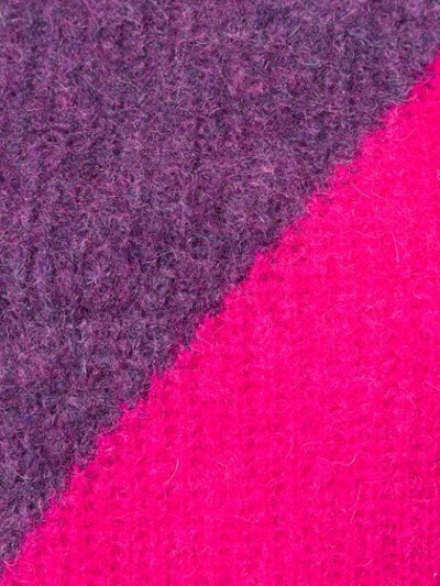 Circus Hotel Diagonal Stripe Oversized Jumper In Mix91  Sunset