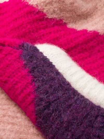 Circus Hotel Diagonal Stripe Oversized Jumper In Mix91  Sunset
