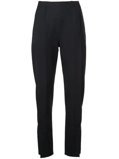 Shop Cedric Charlier High-waisted Trousers In Black