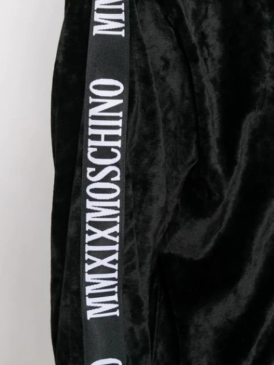 Shop Moschino Logo-stripe Track Jacket In Black