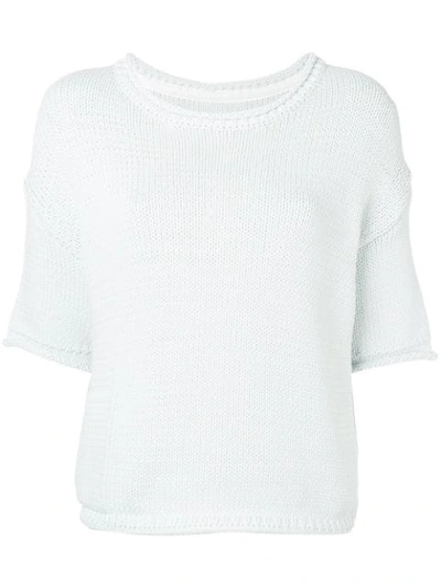 Shop Humanoid Short Sleeve Knit Top In Neutrals