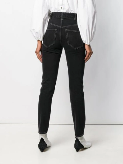 Shop Isabel Marant High Waisted Slim Fit Jeans In Black
