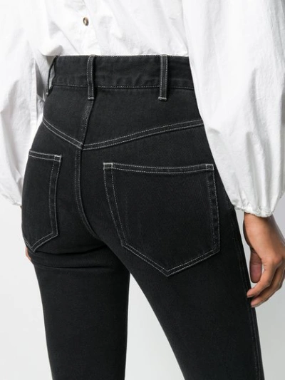 Shop Isabel Marant High Waisted Slim Fit Jeans In Black