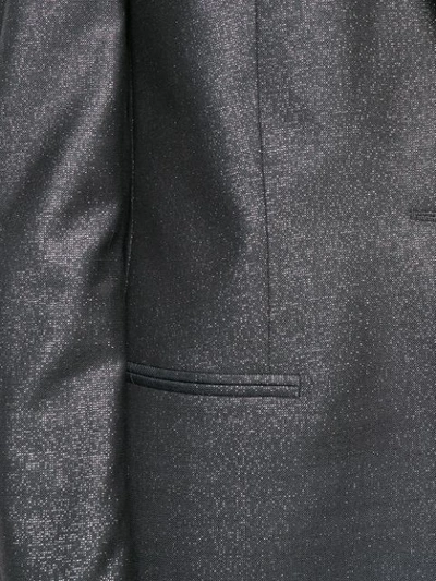 Shop Tonello Metallic Slim-fit Blazer In Black