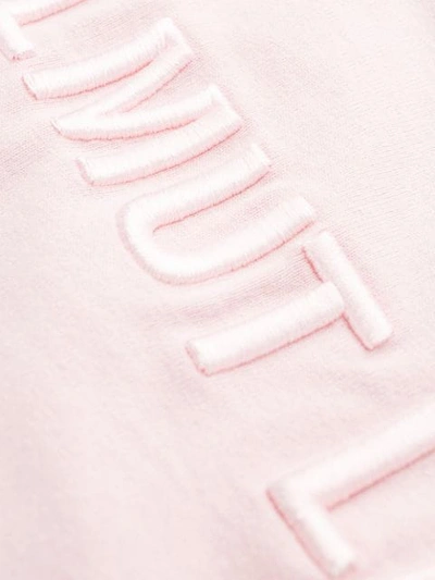 HELMUT LANG LOGO EMBROIDERED T-SHIRT - 粉色