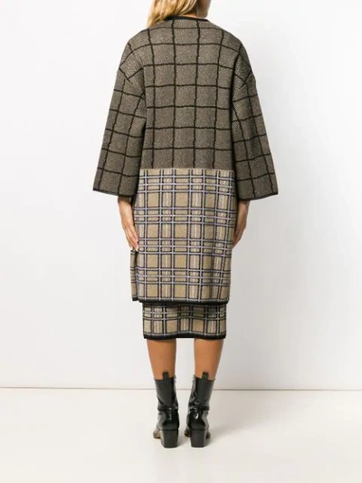 ANTONIO MARRAS CHECK CONTRAST PANEL COAT - 金色