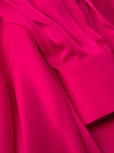Shop Alexander Mcqueen Tie Fastening Asymmetric Dress In Pink