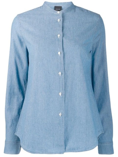 Shop Aspesi Long Sleeved Shirt In Blue