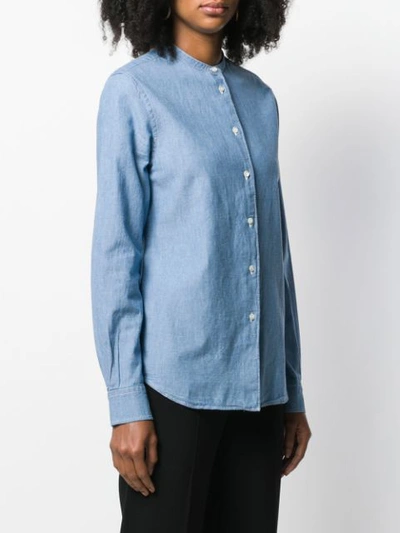 Shop Aspesi Long Sleeved Shirt In Blue