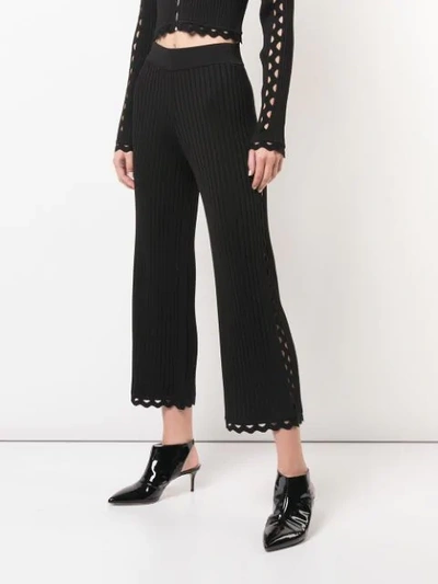 Shop Jonathan Simkhai Cropped Straight-leg Trousers In Black