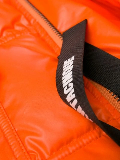 Shop As65 Zipped Padded Jacket In Orange