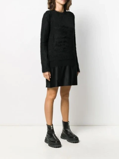Shop N°21 Layered Sweater Dress In Black