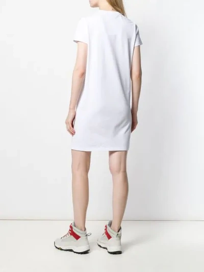 Shop Kenzo Tiger Logo T-shirt Dress In White